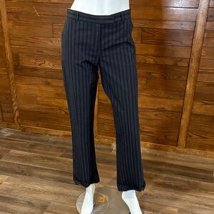 Joseph Black Pinstripe Straight-Leg Trousers